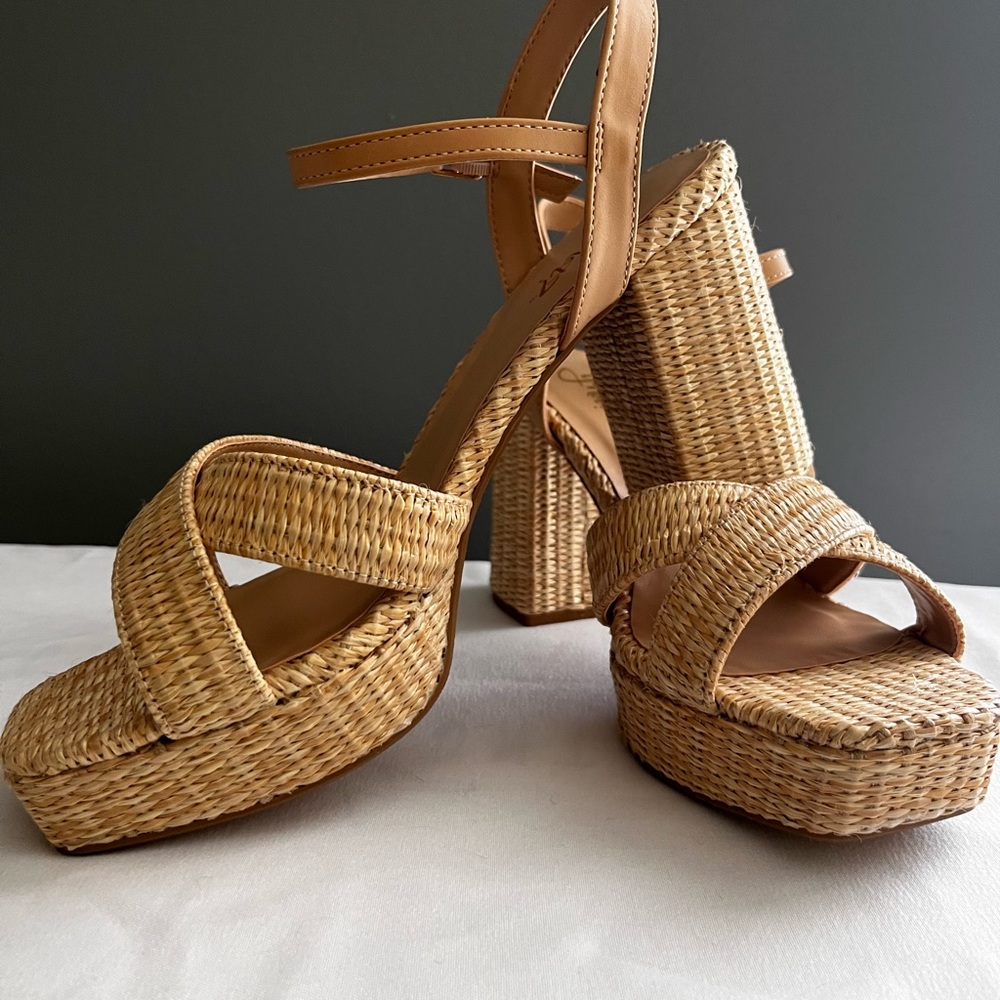 Raffia Platform Sandals
